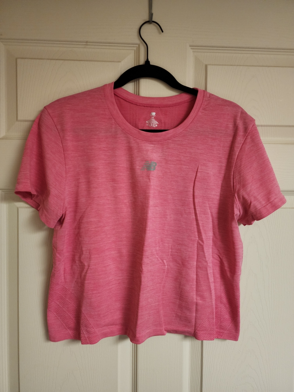 New Balance Pink Heathered Short Sleeve Tee